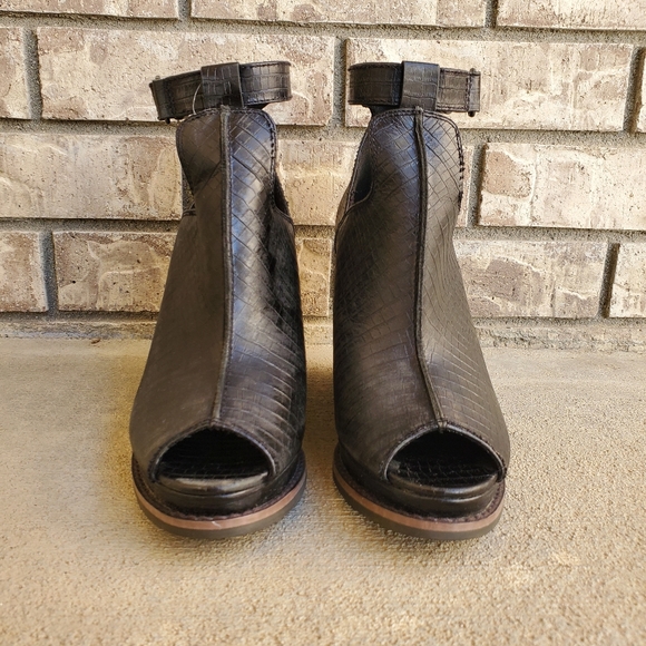 Ariat Backstage Wedge Peeptoe leather women's shoes NWOT 10019927 - Picture 7 of 12